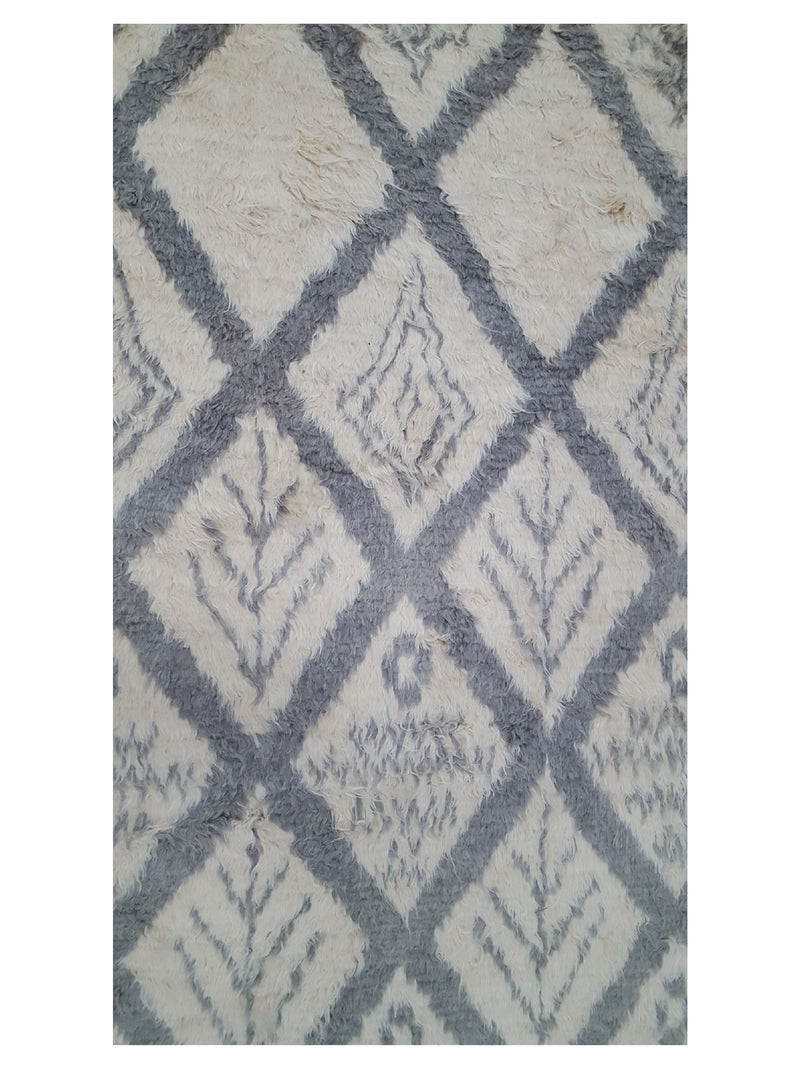 Pacific Moroccan MO-01 Ivory Grey Transitional Hand Knotted Rug