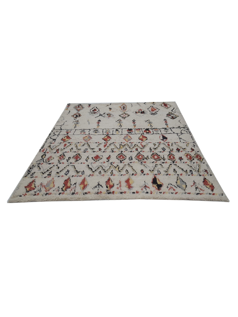 Pacific Moroccan MO-05 Ivory Multi Transitional Hand Knotted Rug