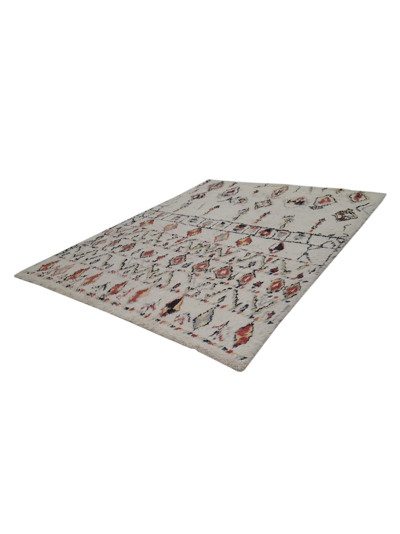 Pacific Moroccan MO-05 Ivory Multi Transitional Hand Knotted Rug
