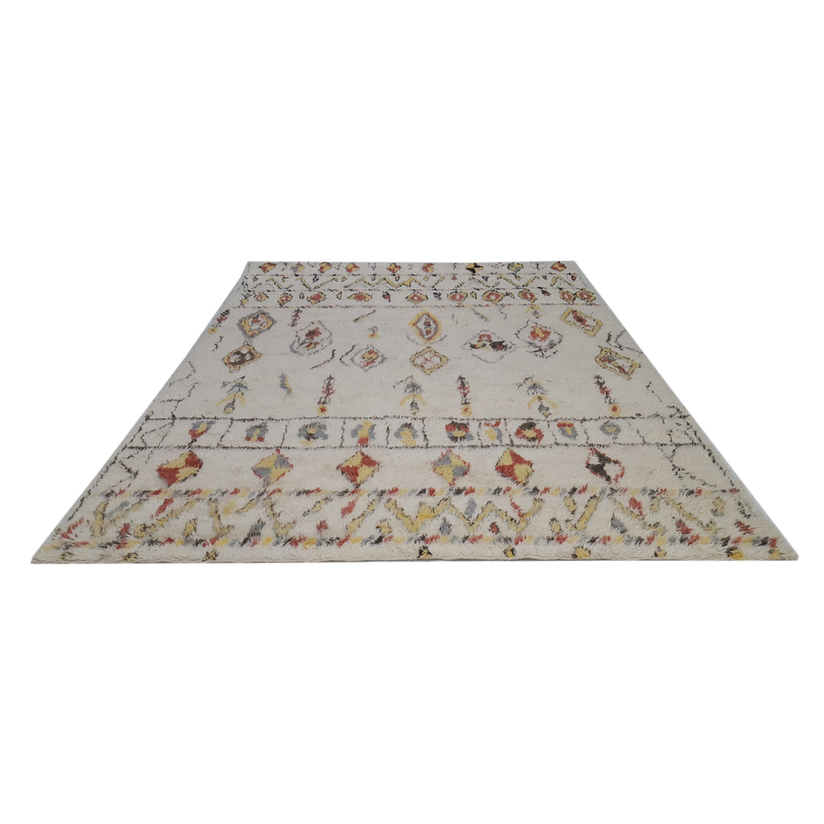 Pacific Moroccan MO-06 Ivory Multi Transitional Hand Knotted Rug