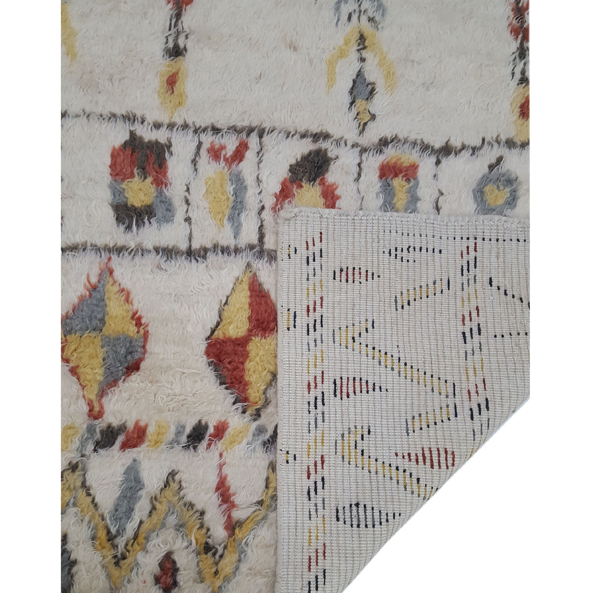 Pacific Moroccan MO-06 Ivory Multi Transitional Hand Knotted Rug