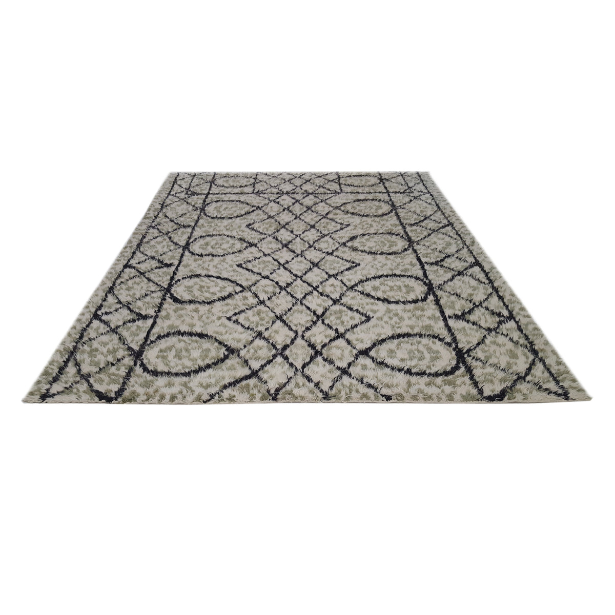 Pacific Moroccan MO-07 Ivory Sage Charcoal Transitional Hand Knotted Rug
