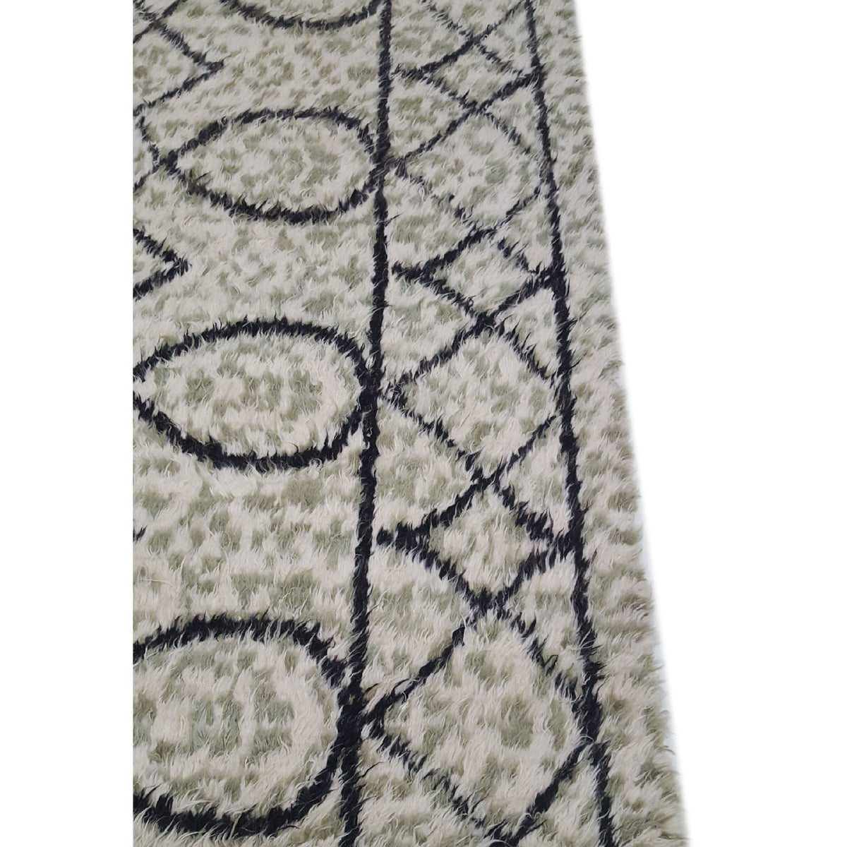 Pacific Moroccan MO-07 Ivory Sage Charcoal Transitional Hand Knotted Rug