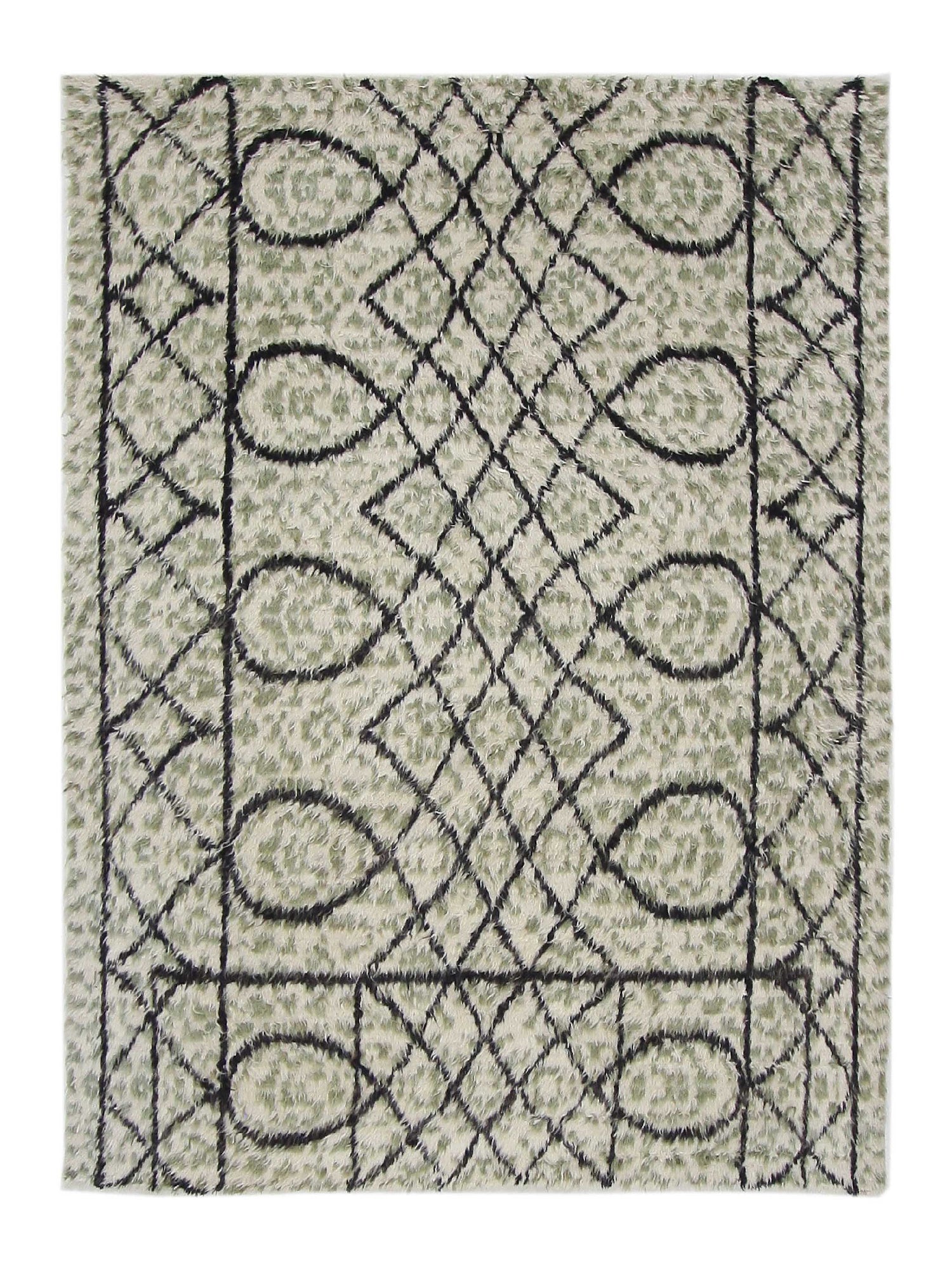 Pacific Moroccan  Ivory Sage Charcoal Transitional