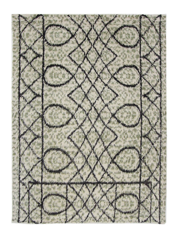Pacific Moroccan  Ivory Sage Charcoal Transitional