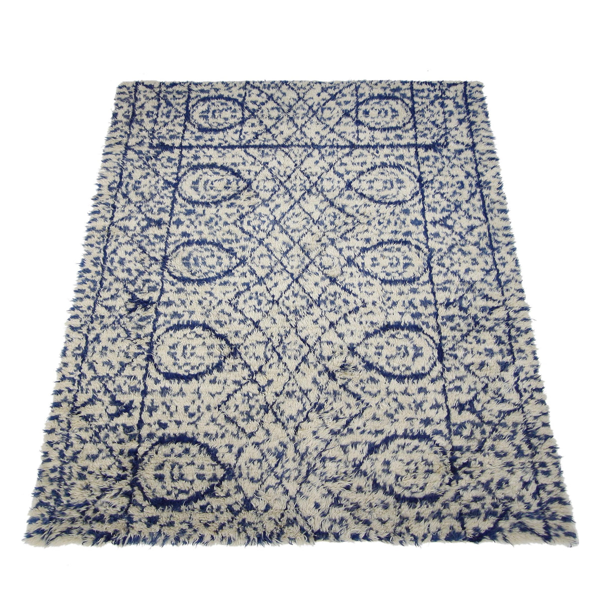 Pacific Moroccan MO-09 Blue Ivory Transitional Hand Knotted Rug