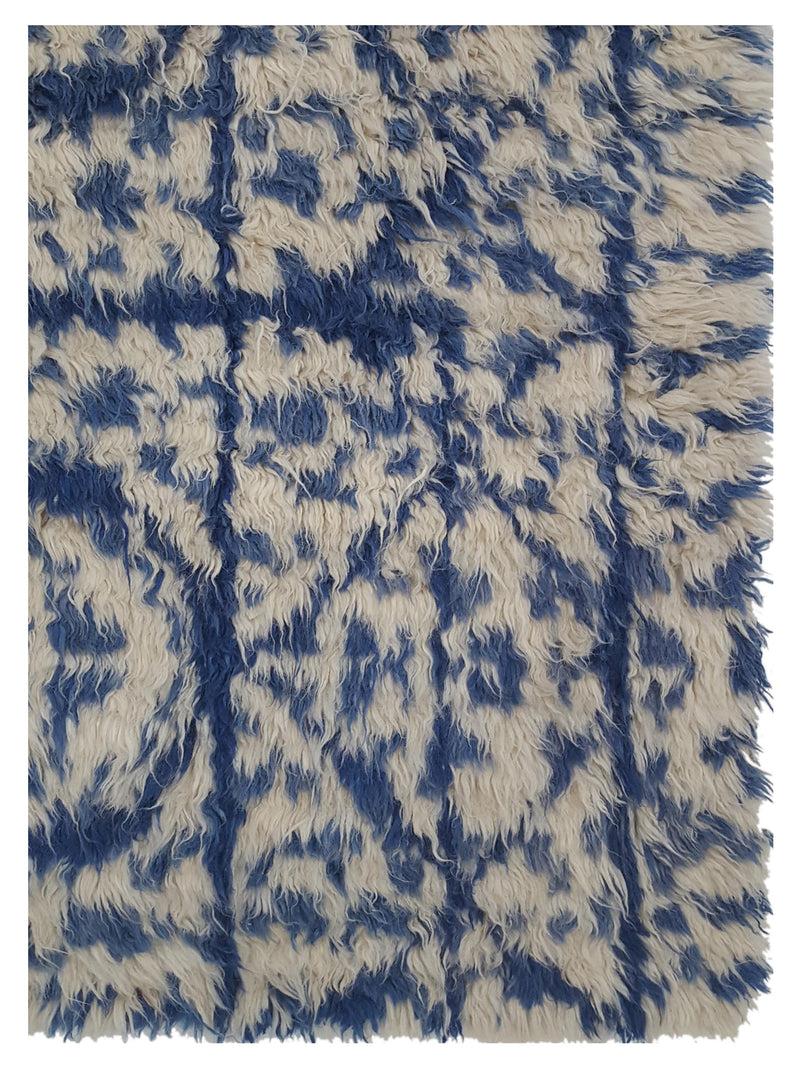 Pacific Moroccan MO-09 Blue Ivory Transitional Hand Knotted Rug