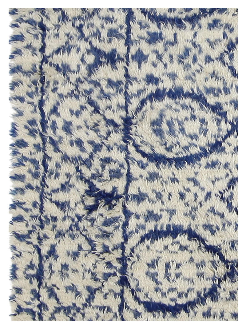 Pacific Moroccan MO-09 Blue Ivory Transitional Hand Knotted Rug