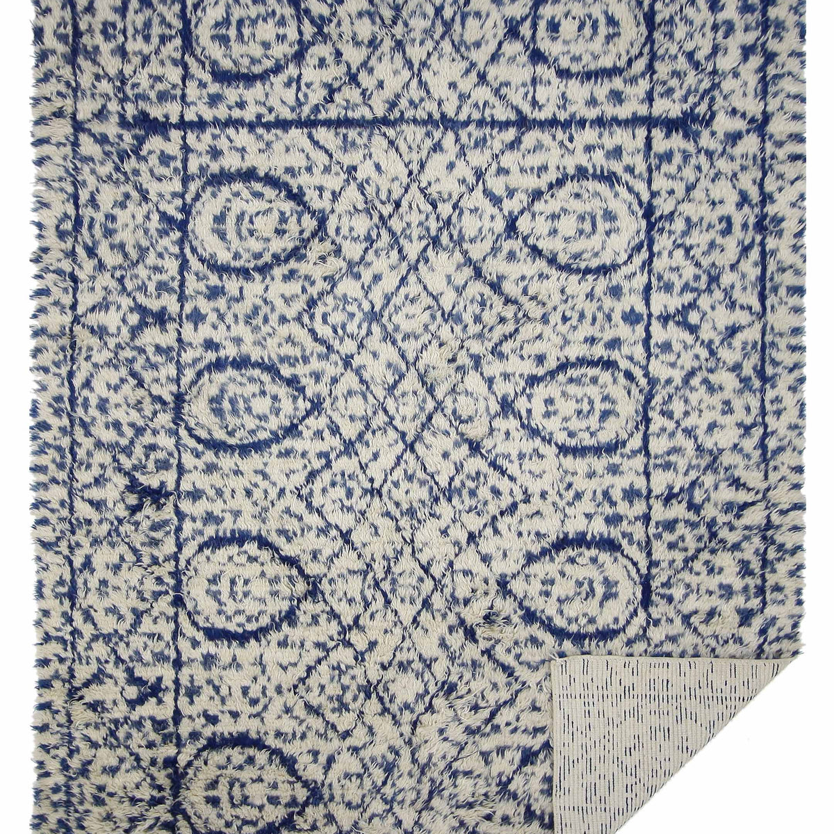 Pacific Moroccan MO-09 Blue Ivory Transitional Hand Knotted Rug