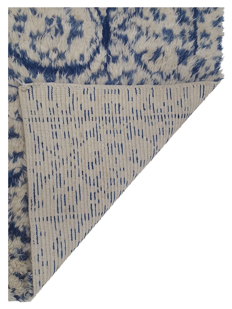 Pacific Moroccan MO-09 Blue Ivory Transitional Hand Knotted Rug