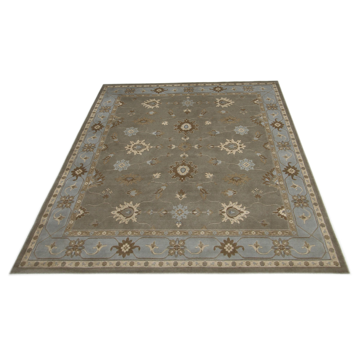 Aira Pahari U-0301GB Grey Blue Traditional Wilton Rug