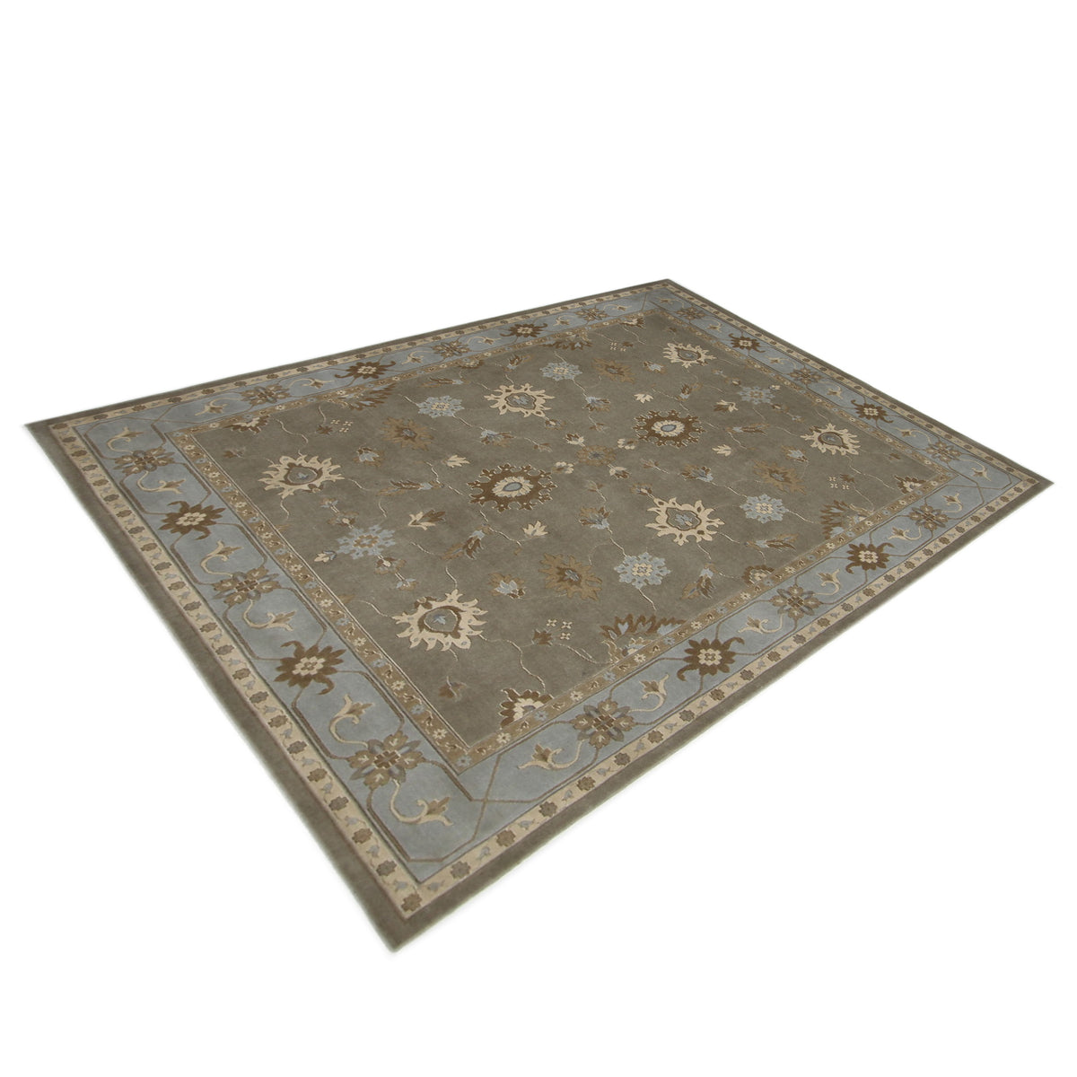 Aira Pahari U-0301GB Grey Blue Traditional Wilton Rug