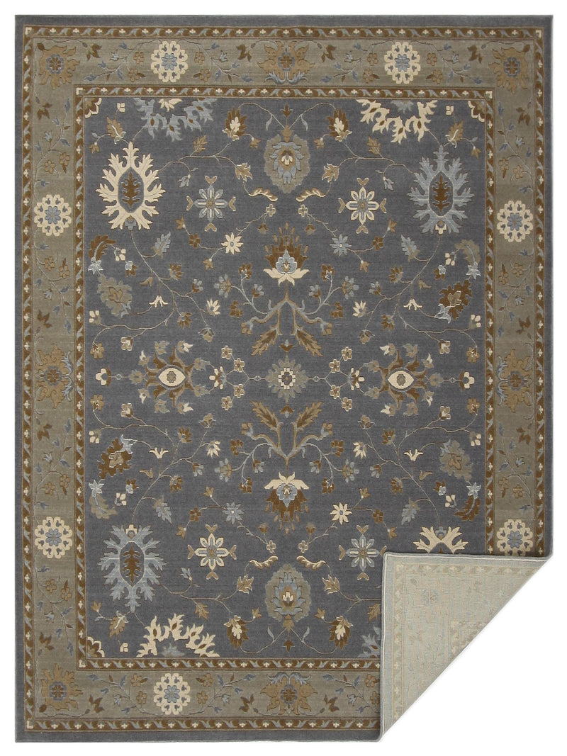 Aira Pahari U-0303GG D.Grey Grey Traditional Wilton Rug