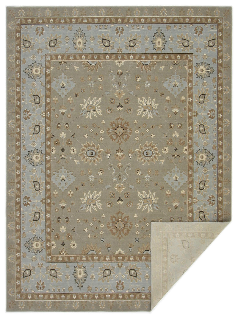 Aira Pahari U-0304GB Grey Blue Traditional Wilton Rug