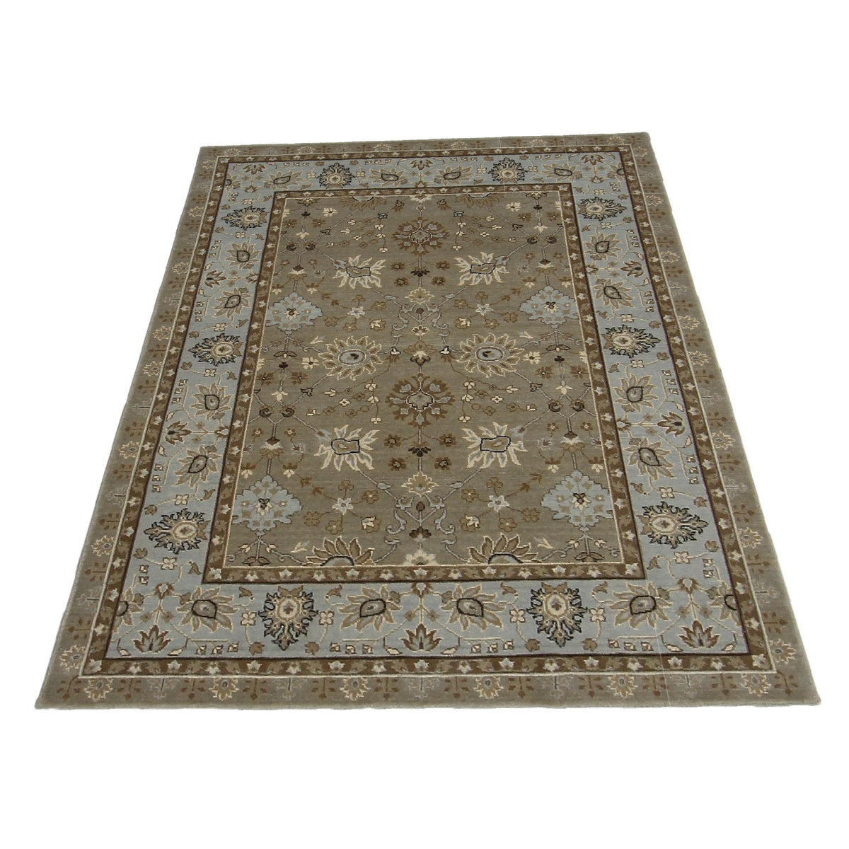 Aira Pahari U-0304BG Blue Grey Traditional Wilton Rug