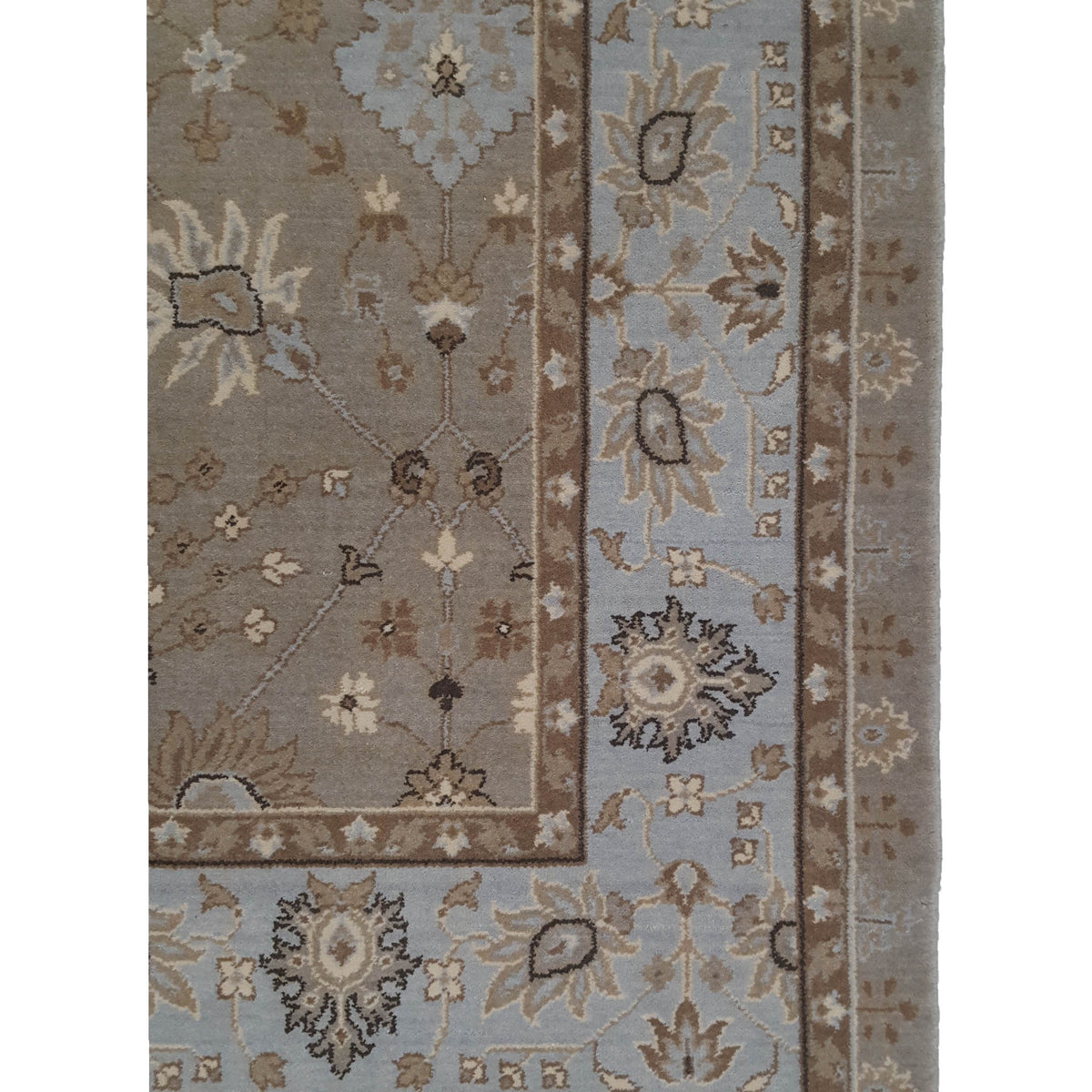 Aira Pahari U-0304BG Blue Grey Traditional Wilton Rug