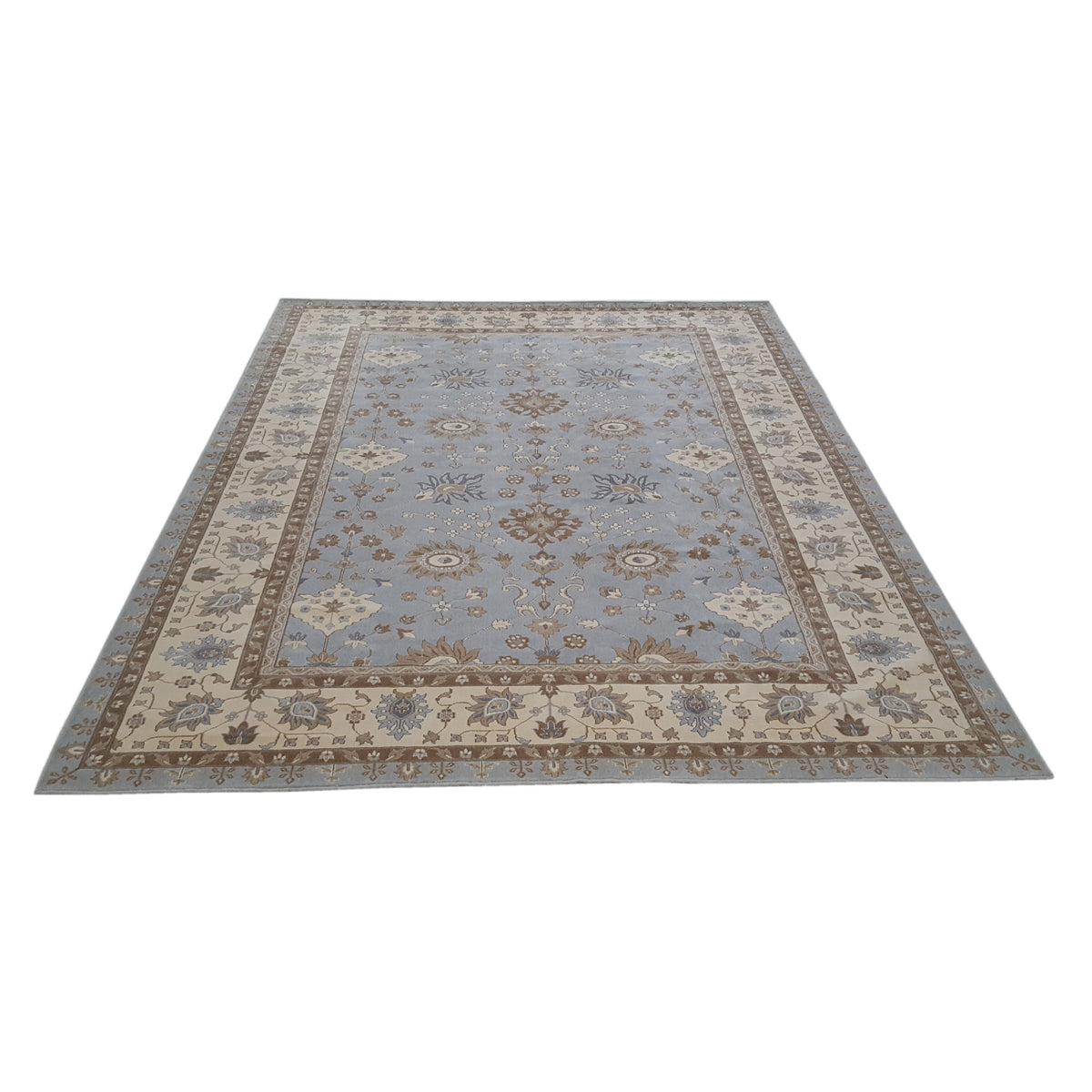Aira Pahari U-0304BI Blue Ivory Traditional Wilton Rug