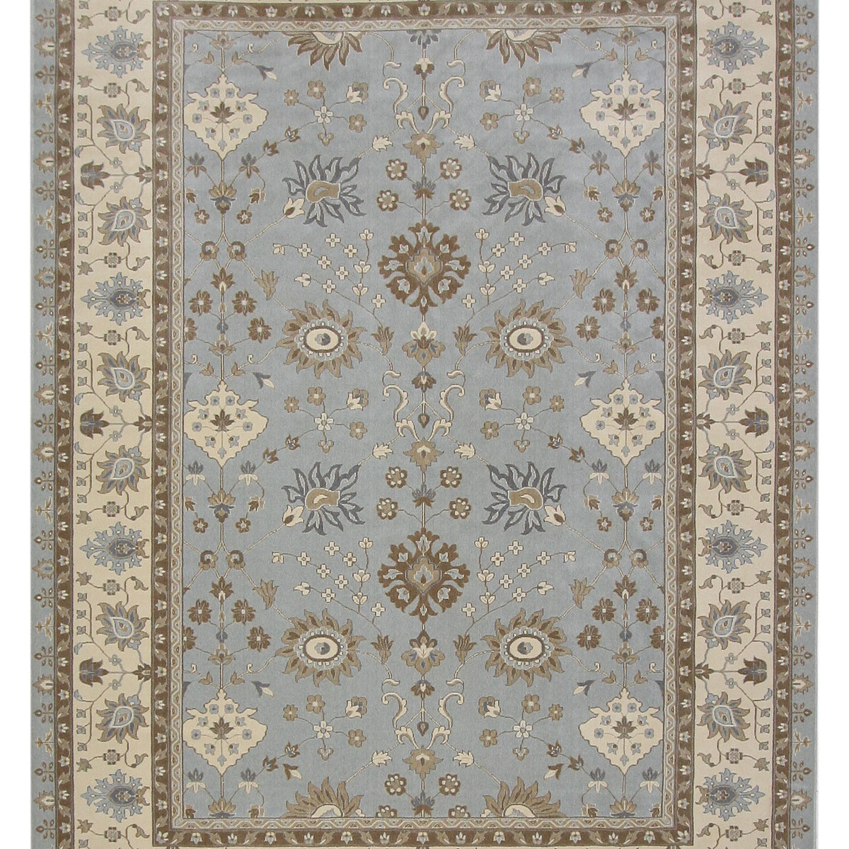 Aira Pahari  Lt.Blue Lt.Ivory Traditional