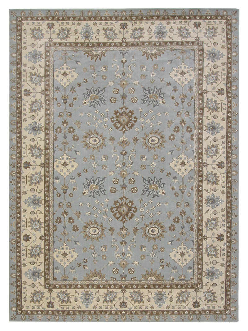 Aira Pahari  Lt.Blue Lt.Ivory Traditional