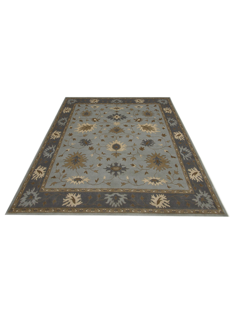 Aira Pahari U-0308 Blue Grey Traditional Wilton Rug