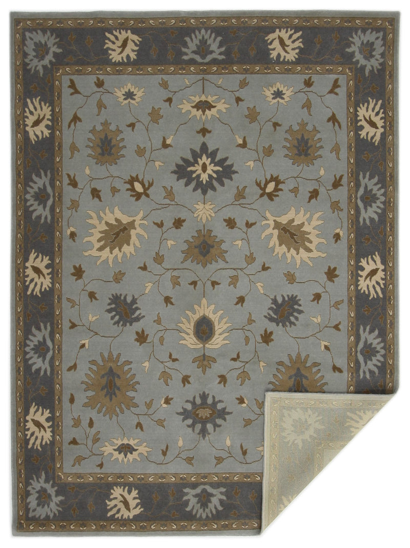 Aira Pahari U-0308 Blue Grey Traditional Wilton Rug