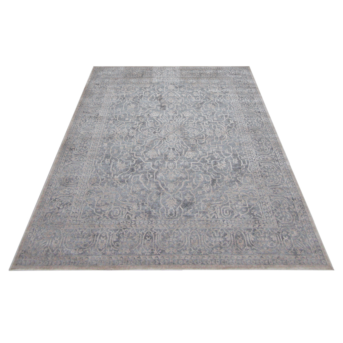 Pacific Invista IN670 D.Grey Cream Modern Power Loom Rug