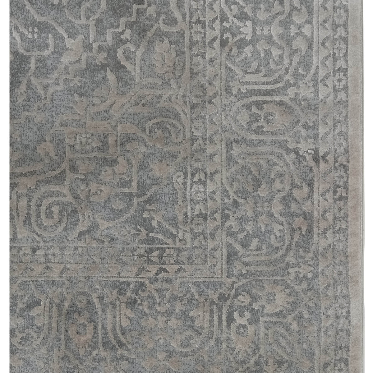 Pacific Invista IN670 D.Grey Cream Modern Power Loom Rug