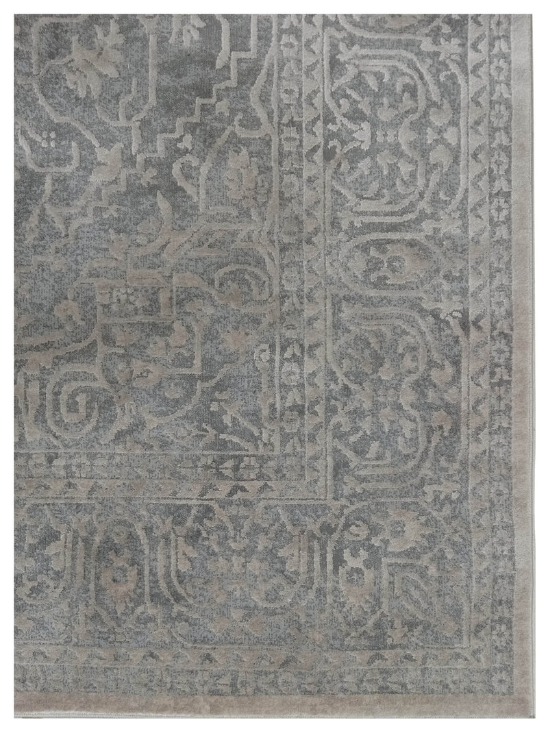 Pacific Invista IN670 D.Grey Cream Modern Power Loom Rug