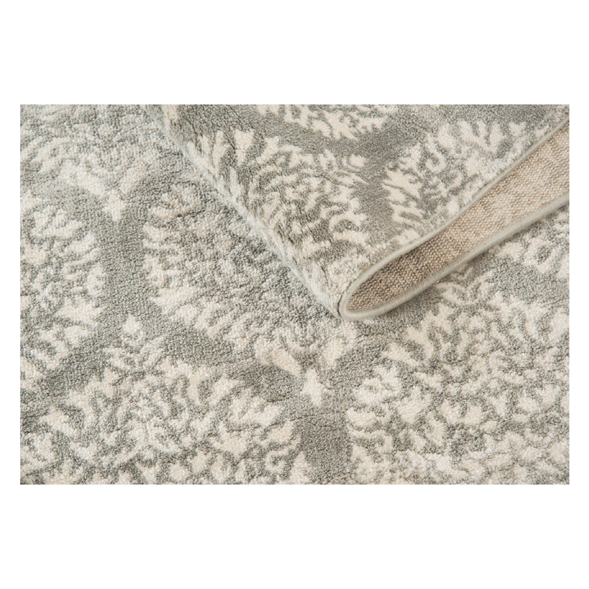 Aira Jaz 9014 Md.Grey Ivory Transitional Wilton Rug