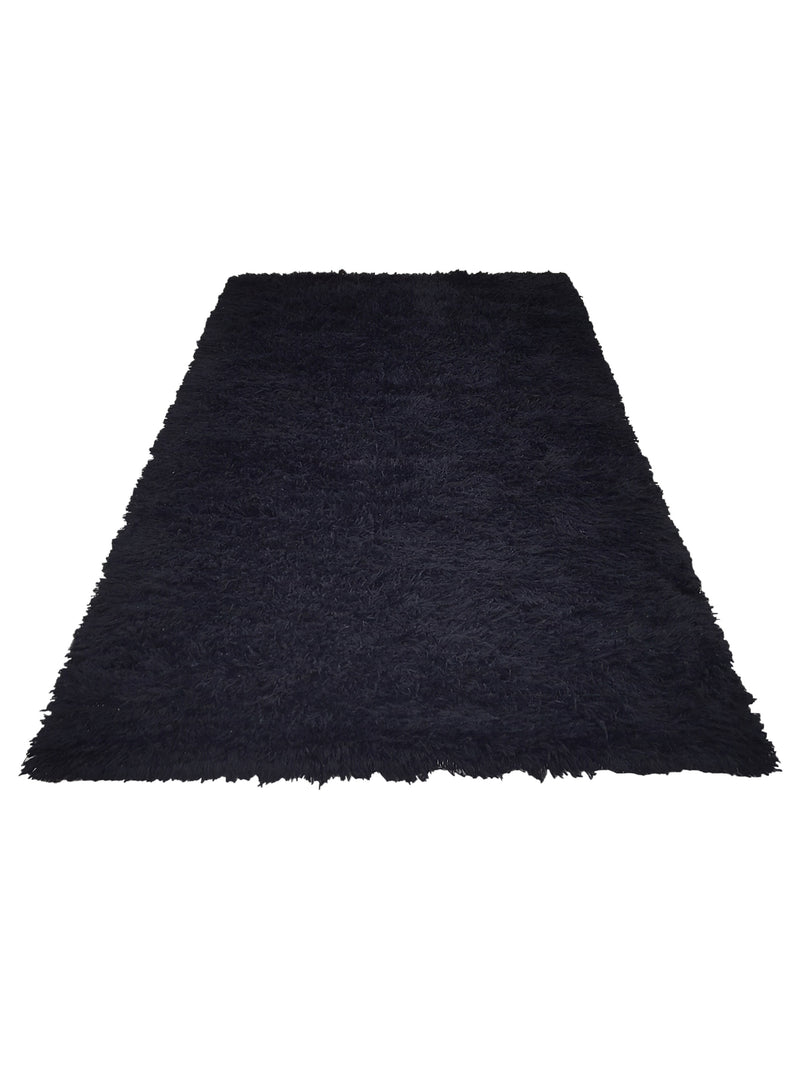 Aura Shag 009 Black Shag Hand Woven Rug