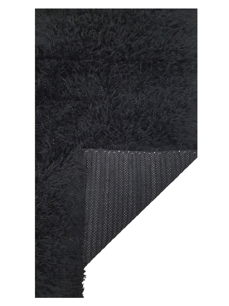 Aura Shag 009 Black Shag Hand Woven Rug