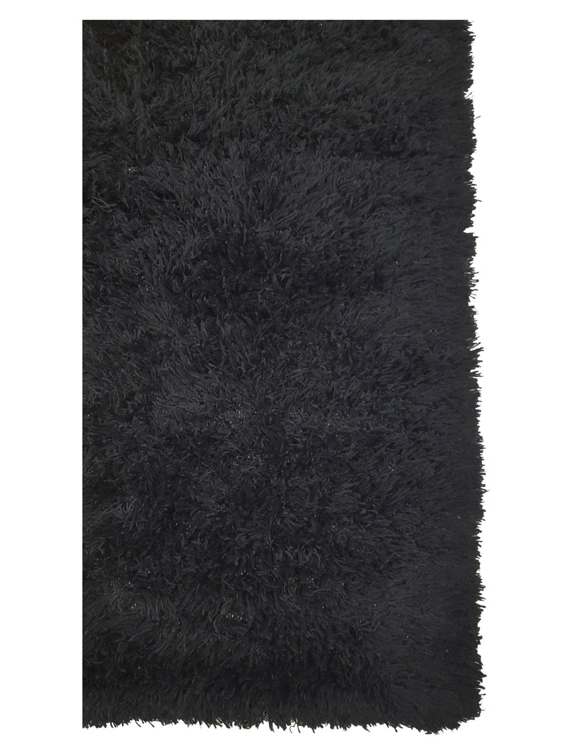 Aura Shag 009 Black Shag Hand Woven Rug