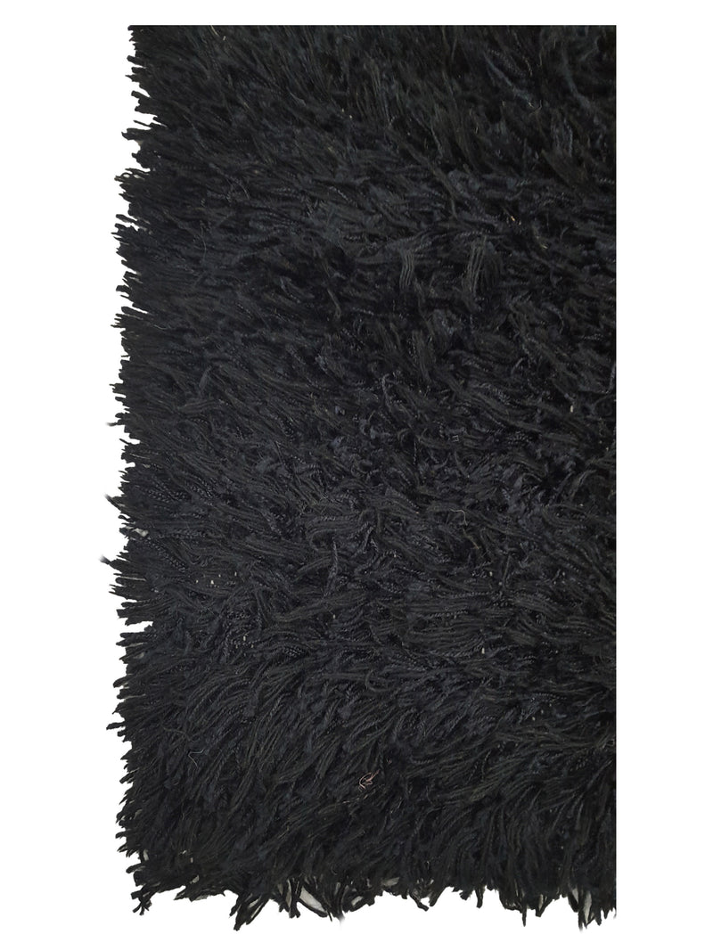 Aura Shag 009 Black Shag Hand Woven Rug