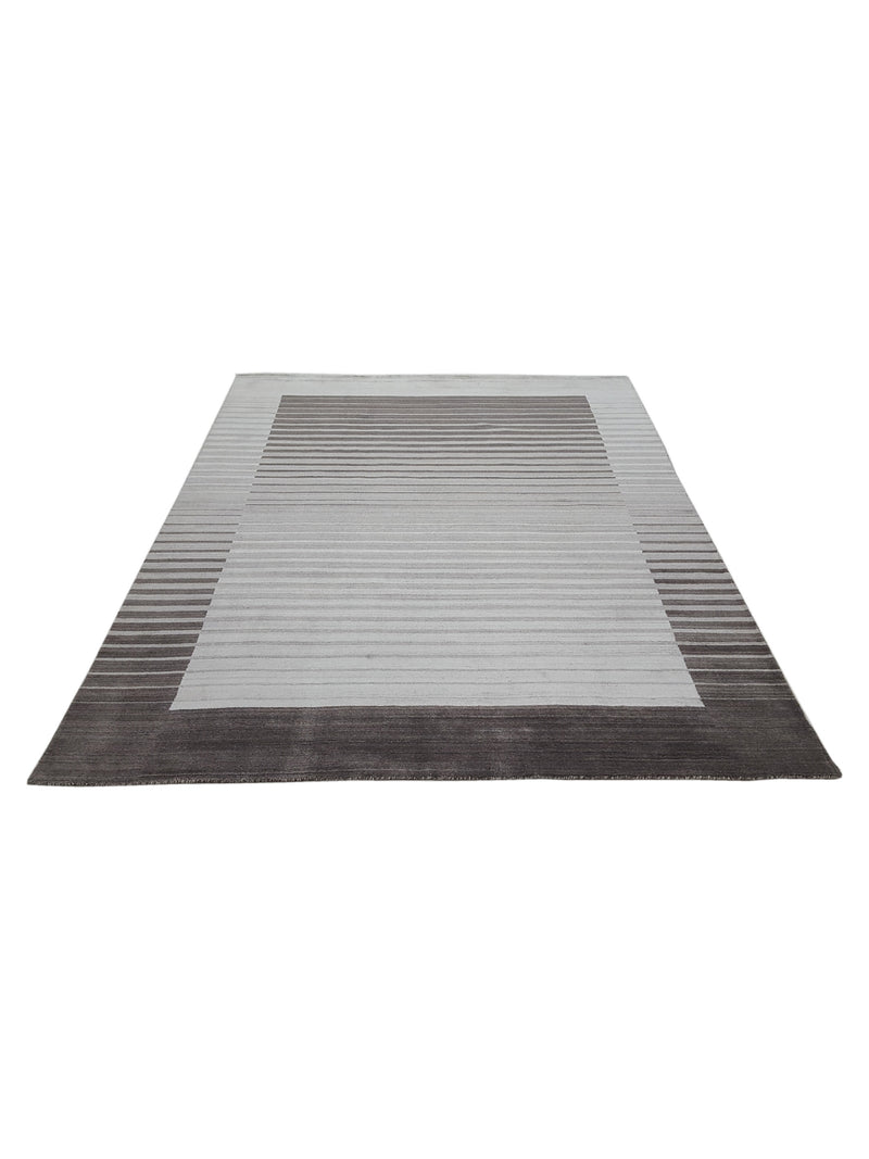 Aira Urban 002 Ivory Charcoal Transitional Hand Loom Rug