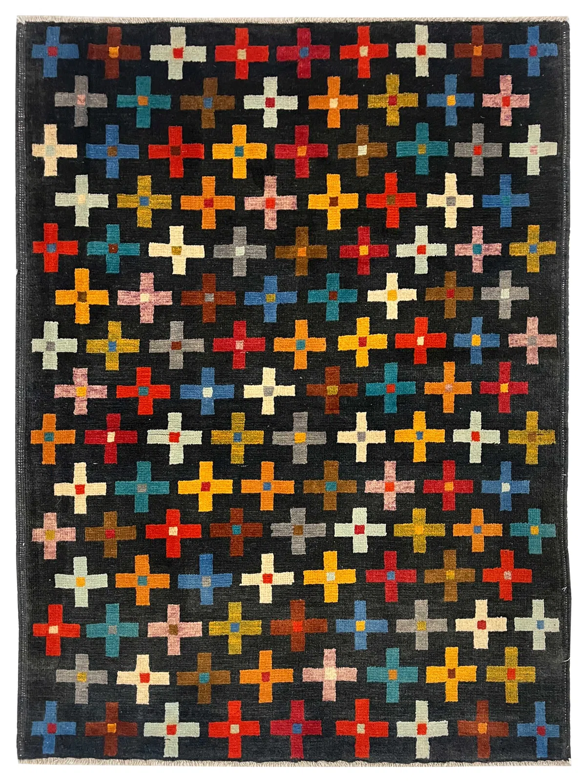 Qarghani Hand Knotted Black 3x4