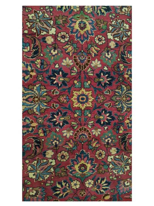 Antique Mashad Burgundy 6x9 - Image 5