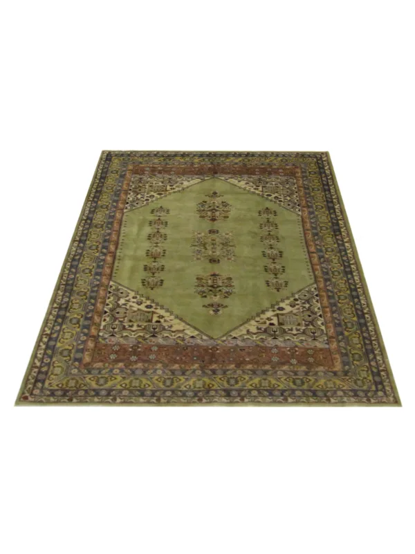 Antique Ushak Green 6x9 - Image 2