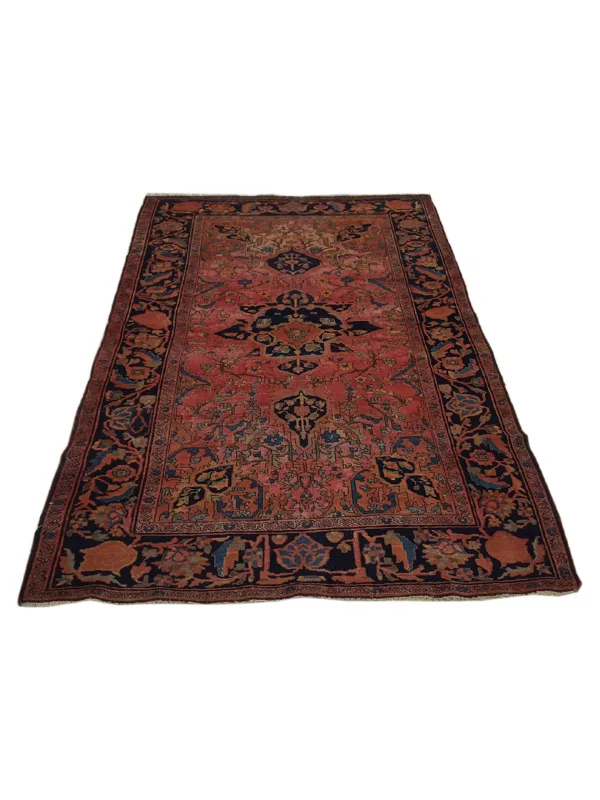 Antique Farahan Pink Rust 4x6 - Image 2