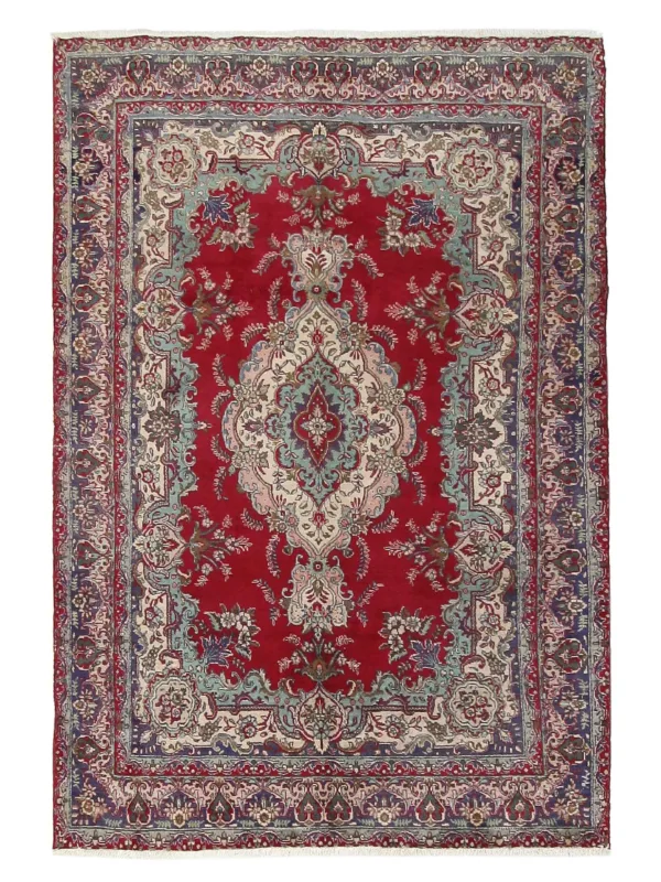 Tabriz Hand Knotted Red 7x10