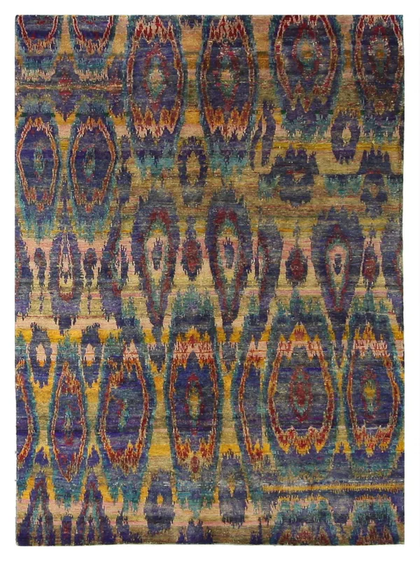 Aqua Silk Hand Knotted Multi 6x9