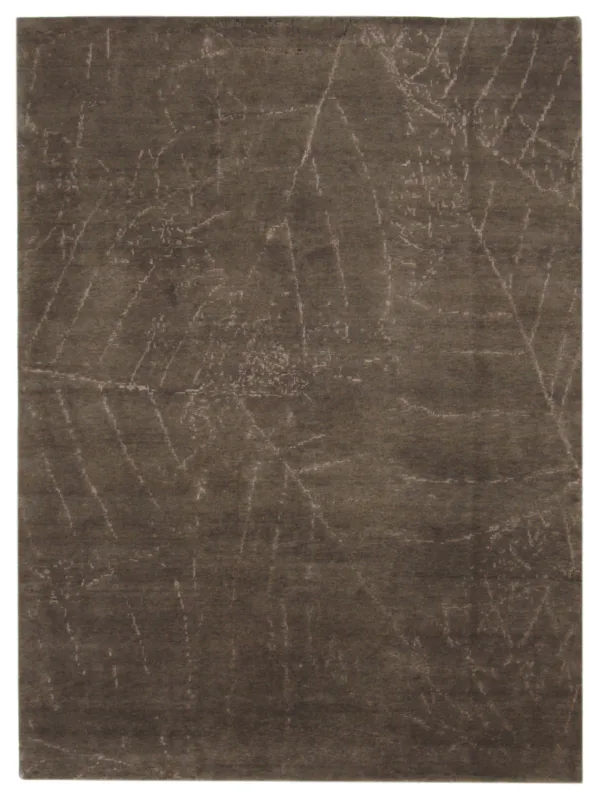 Tibetan Hand Knotted Brown 8x10