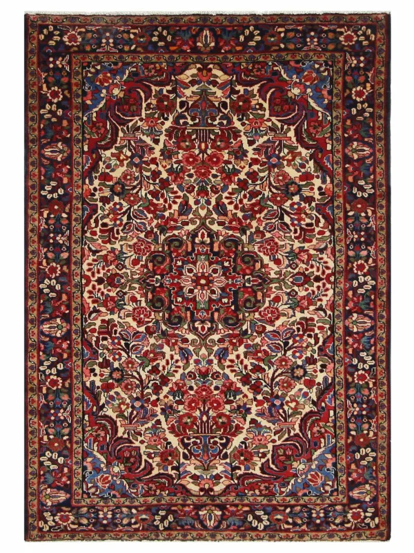 Hamadan Hand Knotted Navy 4x6
