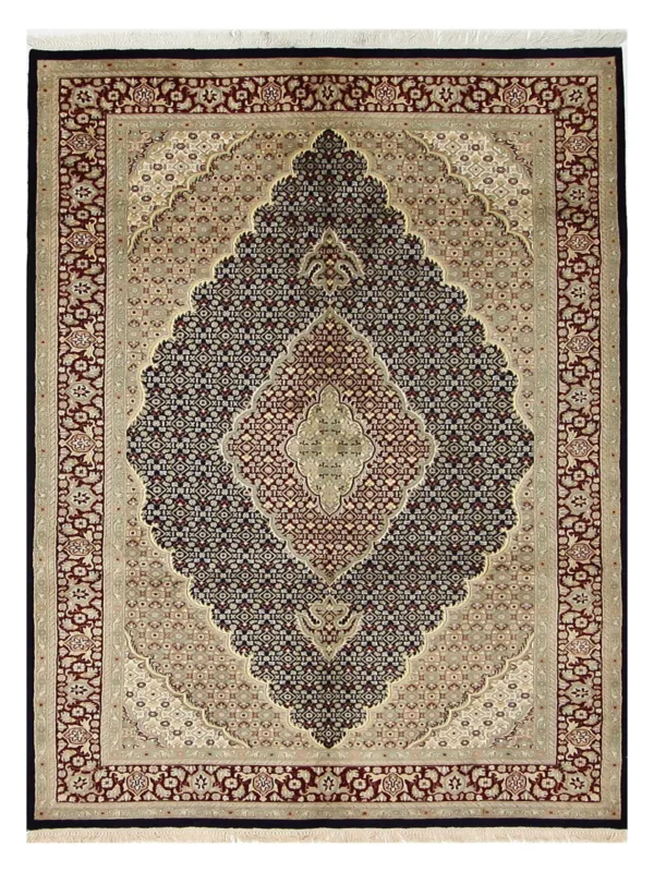Tabriz-Pk Hand Knotted Navy 6x9