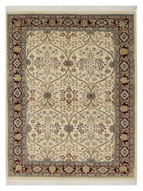 Tabriz-Pk Hand Knotted Ivory 4x6