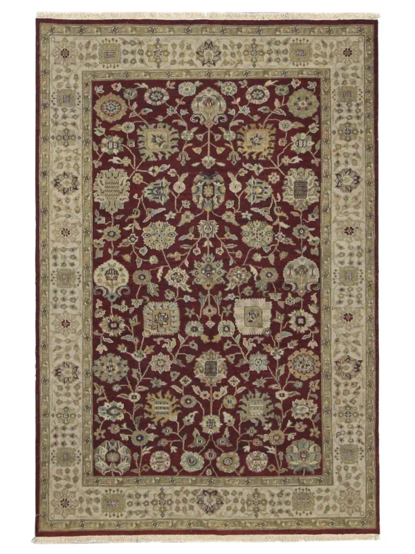 Summak Hand Knotted Burgundy 6x9