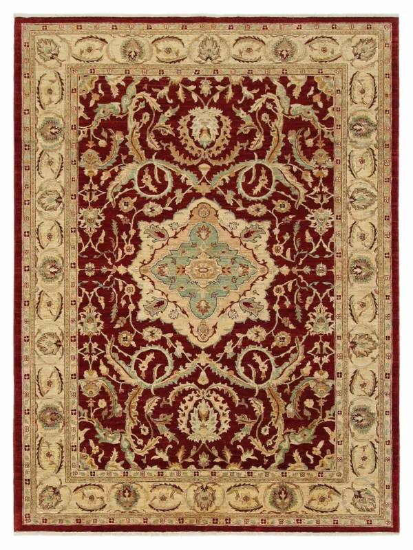 Ziegler Hand Knotted Red 10x13