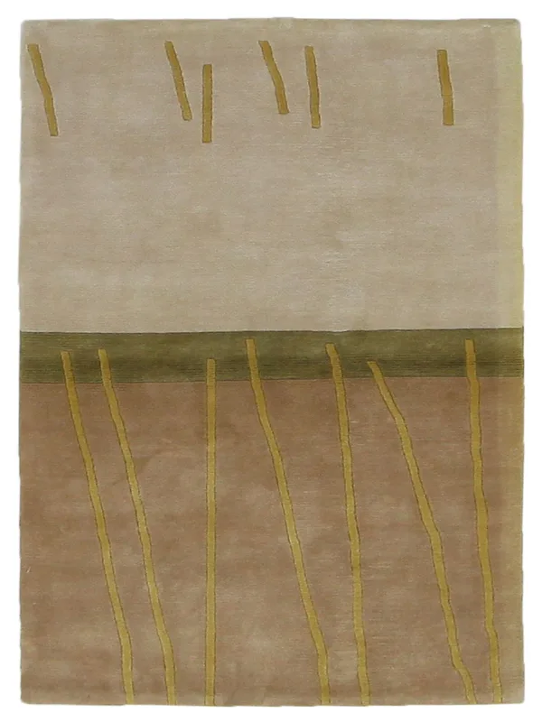 Gouri Ganga Hand Knotted Beige 4x6