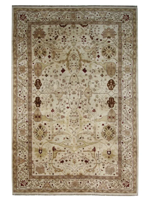 Agra Hand Knotted Ivory 14x21