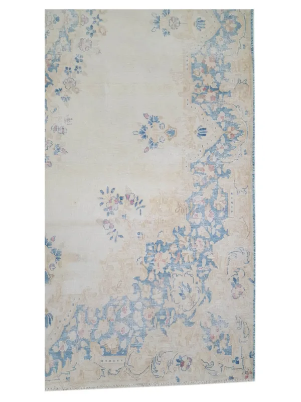 Antique Kerman Ivory 4x6 - Image 4