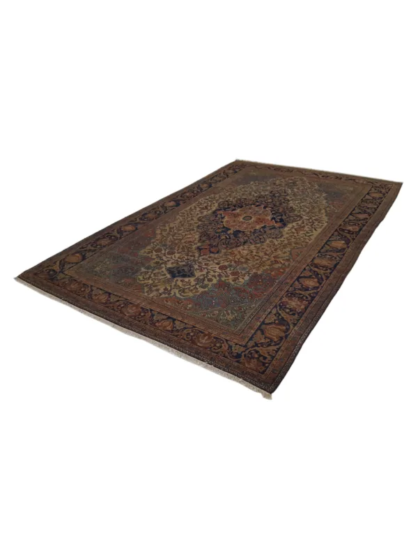 Antique Sarouk Farahan Ivory 7x10 - Image 6